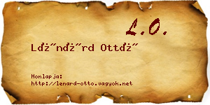 Lénárd Ottó névjegykártya