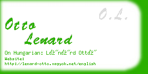 otto lenard business card